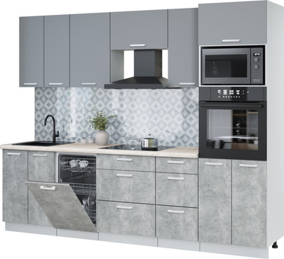 Кухонный гарнитур, Мила Лайт 2.65-ПМ3
Кухонный гарнитур, Мила Лайт 2.65-ПМ3