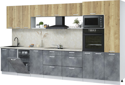 Кухонный гарнитур, Мила Лайт 3.7-ПМ3 
Кухонный гарнитур, Мила Лайт 3.7-ПМ3