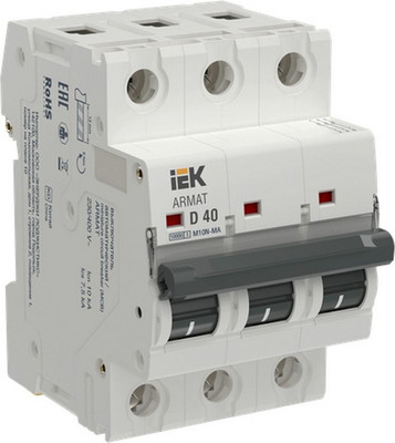 Выключатель автоматический, Armat AR-M10N-MA-3-D040
Выключатель автоматический, Armat AR-M10N-MA-3-D040