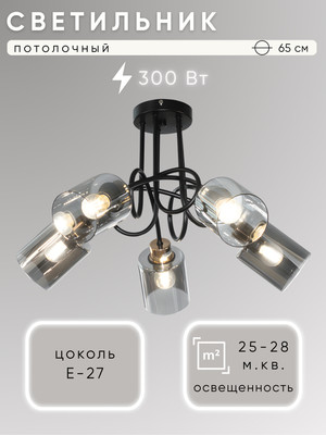 Люстра, НПБ 02-5x60-101 / S6984/5
Люстра, НПБ 02-5x60-101 / S6984/5