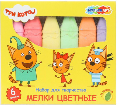 Набор мела канцелярского, Мелки асфальтовые заточенные Три Кота / MELZ6-127868
Набор мела канцелярского, Мелки асфальтовые заточенные Три Кота / MELZ6-127868