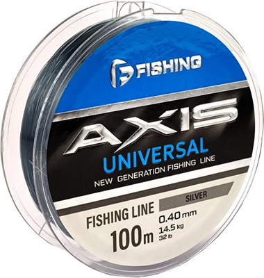 Леска монофильная, Axis Universal Line Silver 100м 0.40мм / FRLS-040
Леска монофильная, Axis Universal Line Silver 100м 0.40мм / FRLS-040