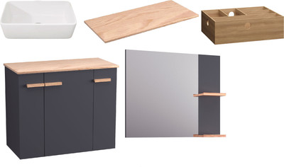 Комплект мебели для ванной, Adri тумба, столешница, раковина 21674A
Комплект мебели для ванной, Adri тумба, столешница, раковина 21674A