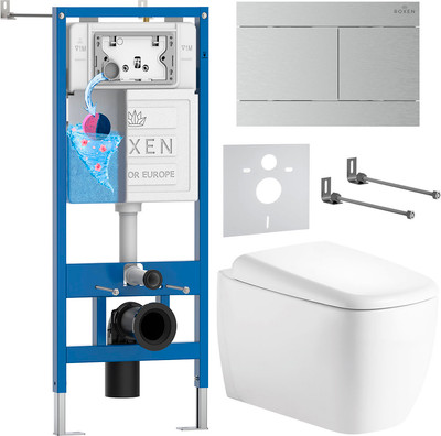 Унитаз подвесной с инсталляцией, StounFix Dual Fresh 868589
Унитаз подвесной с инсталляцией, StounFix Dual Fresh 868589