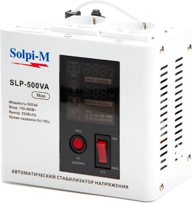 Стабилизатор напряжения, SLP-500VA Mini
Стабилизатор напряжения, SLP-500VA Mini