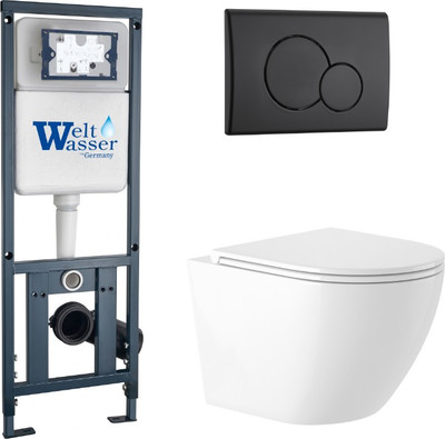 Унитаз подвесной с инсталляцией, KW-9003W Rimles + WeltWasser Marberg 410 + Marberg 507 RD MT-BL
Унитаз подвесной с инсталляцией, KW-9003W Rimles + WeltWasser Marberg 410 + Marberg 507 RD MT-BL