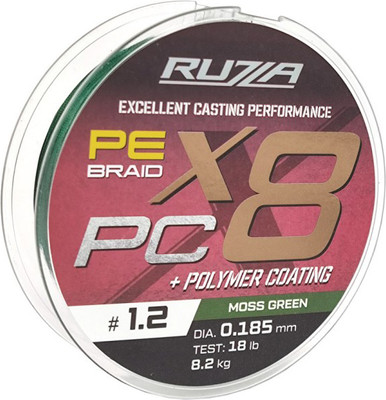 Леска плетеная, X8 PC 150м Moss Green 0.185мм 8.2кг/18lb / RBX8PCG-185
Леска плетеная, X8 PC 150м Moss Green 0.185мм 8.2кг/18lb / RBX8PCG-185