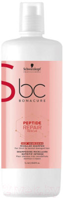 Шампунь для волос Schwarzkopf Professional, BC Bonacure Peptide Repair Rescue Micellar For Thick to Normal
Шампунь для волос Schwarzkopf Professional, BC Bonacure Peptide Repair Rescue Micellar For Thick to Normal