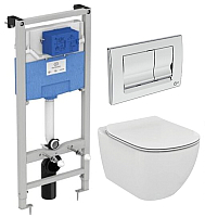 Унитаз подвесной с инсталляцией Ideal Standard, Tesi T007901 + R020467 + T352701 + R0108AA / T387201
Унитаз подвесной с инсталляцией Ideal Standard, Tesi T007901 + R020467 + T352701 + R0108AA / T387201