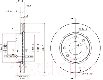 Тормозной диск Brembo, 09312510
Тормозной диск Brembo, 09312510
