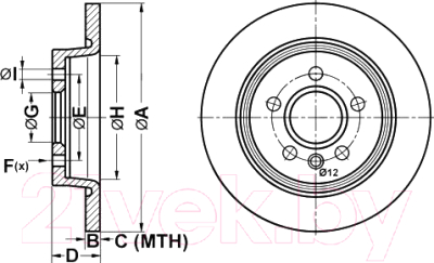 Тормозной диск ATE, 24011101581 
Тормозной диск ATE, 24011101581