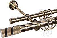 Карниз для штор, Grace D25К/16Г + наконечники Изольда черный
Карниз для штор, Grace D25К/16Г + наконечники Изольда черный