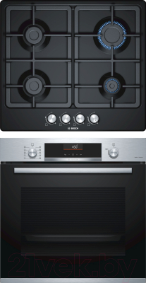 Комплект встраиваемой техники Bosch, HBG5360S0R + PGP6B6O90R 
Комплект встраиваемой техники Bosch, HBG5360S0R + PGP6B6O90R