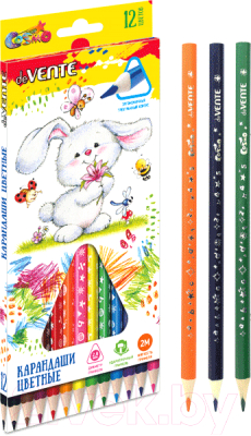 Набор цветных карандашей deVente, Ассорти, Cosmo Trio 2М / 5022911 
Набор цветных карандашей deVente, Ассорти, Cosmo Trio 2М / 5022911