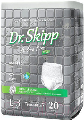 

Трусы впитывающие для взрослых Dr.Skipp, Active Line L-3
