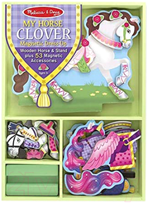 Развивающий игровой набор Melissa & Doug, Деревянные куклы для наряжания. Моя лошадь Кловер / 8591
Развивающий игровой набор Melissa & Doug, Деревянные куклы для наряжания. Моя лошадь Кловер / 8591