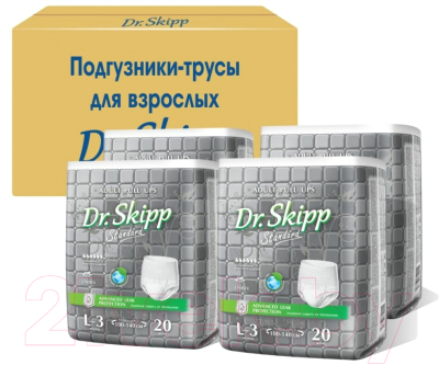 Трусы впитывающие для взрослых Dr.Skipp, Standard L3
Трусы впитывающие для взрослых Dr.Skipp, Standard L3