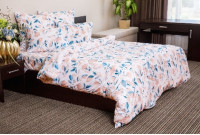 Комплект постельного белья Ночь нежна, Акварельный цветок Стандарт 2 сп. Евро 70x70 / 9270-1