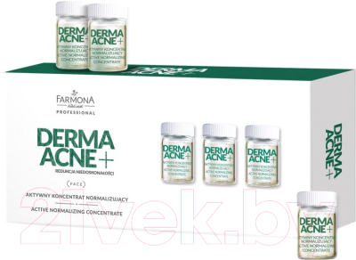 Ампулы для лица Farmona Professional, Dermaacne+ активный нормализующий концентрат для лица шеи
Ампулы для лица Farmona Professional, Dermaacne+ активный нормализующий концентрат для лица шеи