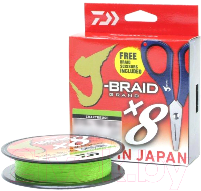 Леска плетеная Daiwa, Ярко-желтый, J-Braid Grand X8E-W/SC 0.20мм 135м + ножницы / 40002639
Леска плетеная Daiwa, Ярко-желтый, J-Braid Grand X8E-W/SC 0.20мм 135м + ножницы / 40002639