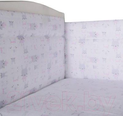 Комплект постельный в кроватку Bambola, Зайчики / 020
Комплект постельный в кроватку Bambola, Зайчики / 020