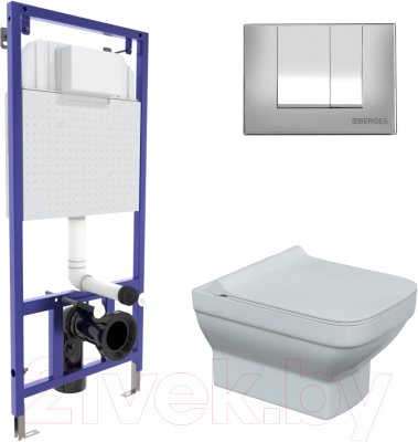 Унитаз подвесной с инсталляцией Berges, Level Rimless / 043209
Унитаз подвесной с инсталляцией Berges, Level Rimless / 043209