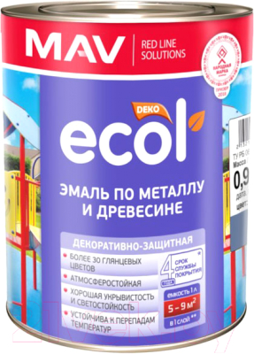 Эмаль MAV, Розовый, Ecol ПФ-115
Эмаль MAV, Розовый, Ecol ПФ-115