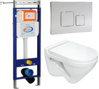 Унитаз подвесной с инсталляцией Sanita Luxe, Attica SL DM ATCSLWH0104 + 10.702.450.02.09
Унитаз подвесной с инсталляцией Sanita Luxe, Attica SL DM ATCSLWH0104 + 10.702.450.02.09