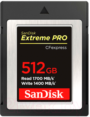 Карта памяти SanDisk, Extreme Pro CF Express Card Type B 512GB (SDCFE-512G-GN4NN)
Карта памяти SanDisk, Extreme Pro CF Express Card Type B 512GB (SDCFE-512G-GN4NN)