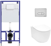 Унитаз подвесной с инсталляцией Aquanet, Cetus-W 211908 + Novum 525 040000 + D3 040033
Унитаз подвесной с инсталляцией Aquanet, Cetus-W 211908 + Novum 525 040000 + D3 040033