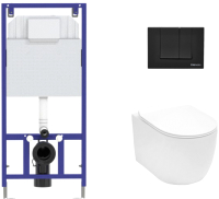Унитаз подвесной с инсталляцией Aquanet, Cetus-W 211908 + Novum 525 040000 + S5 040045
Унитаз подвесной с инсталляцией Aquanet, Cetus-W 211908 + Novum 525 040000 + S5 040045
