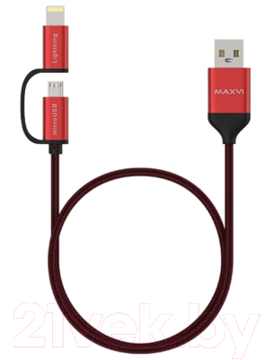 Кабель Maxvi, MC-12ML MicroUSB-Lightning 
Кабель Maxvi, MC-12ML MicroUSB-Lightning
