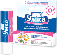 Бальзам для губ детский УМКА, Натуральная с витамином Е и экстрактом цветков ромашки
Бальзам для губ детский УМКА, Натуральная с витамином Е и экстрактом цветков ромашки