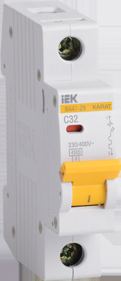 Выключатель автоматический, ВА 47-29 32А 1P 4.5кА С / MVA20-1-032-C
Выключатель автоматический, ВА 47-29 32А 1P 4.5кА С / MVA20-1-032-C