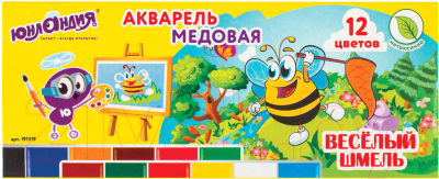 Акварельные краски Юнландия, Ассорти, Веселый шмель / 191319 
Акварельные краски Юнландия, Ассорти, Веселый шмель / 191319