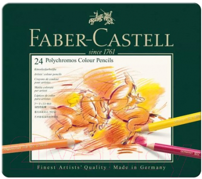 Набор цветных карандашей Faber Castell, Ассорти, Polychromos / 110024
Набор цветных карандашей Faber Castell, Ассорти, Polychromos / 110024