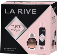 Парфюмерный набор La Rive, Taste Of Kiss Woman Парфюмерная вода 100мл + дезодорант 150мл
Парфюмерный набор La Rive, Taste Of Kiss Woman Парфюмерная вода 100мл + дезодорант 150мл