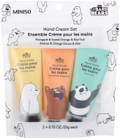 Набор косметики для тела Miniso, We Bare Bears Крем для рук ананас/сладкий апельсин/киви / 3693
Набор косметики для тела Miniso, We Bare Bears Крем для рук ананас/сладкий апельсин/киви / 3693