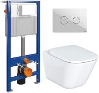 Унитаз подвесной с инсталляцией Roca, The Gap Clean Rim A34647L000+52 S97-062+P-BU-ACN-CIR-PN/Wh/Gl
Унитаз подвесной с инсталляцией Roca, The Gap Clean Rim A34647L000+52 S97-062+P-BU-ACN-CIR-PN/Wh/Gl