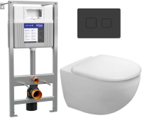 Унитаз подвесной с инсталляцией Duravit, Architec Rimless 45720900A1 + 50Z/А63476 + 63838
Унитаз подвесной с инсталляцией Duravit, Architec Rimless 45720900A1 + 50Z/А63476 + 63838