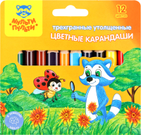 Набор цветных карандашей, Енот на лугу / CP_14757 
Набор цветных карандашей, Енот на лугу / CP_14757