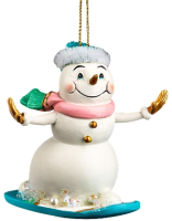 

Елочная игрушка, Decor Снеговик - золотые рукавички / 59360