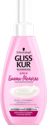 Спрей для волос Gliss Kur, Бьюти-молочко блеск несмыв. уход для непослушн. тусклых волос
Спрей для волос Gliss Kur, Бьюти-молочко блеск несмыв. уход для непослушн. тусклых волос