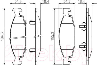 Тормозные колодки Bosch, 0986424666
Тормозные колодки Bosch, 0986424666