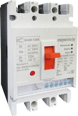 Выключатель автоматический, ВА 88-125E 3P / EVA88-3-1256325
Выключатель автоматический, ВА 88-125E 3P / EVA88-3-1256325