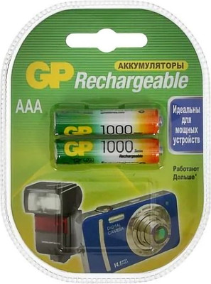 Комплект аккумуляторов, 1000 mAh AAAHC-2BP
Комплект аккумуляторов, 1000 mAh AAAHC-2BP