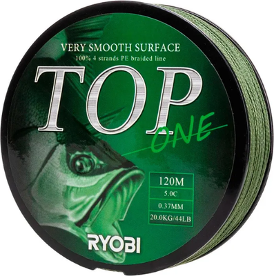 Леска плетеная, TOP PE4X-120M 5.0/d-0.370мм 
Леска плетеная, TOP PE4X-120M 5.0/d-0.370мм