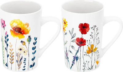 Набор кружек, Цветочное настроение - красные маки + желтые маки / 880192-2 
Набор кружек, Цветочное настроение - красные маки + желтые маки / 880192-2