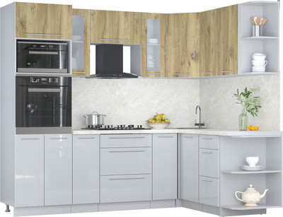 Кухонный гарнитур, Мила Пластик 1.68x2.4 PR 
Кухонный гарнитур, Мила Пластик 1.68x2.4 PR