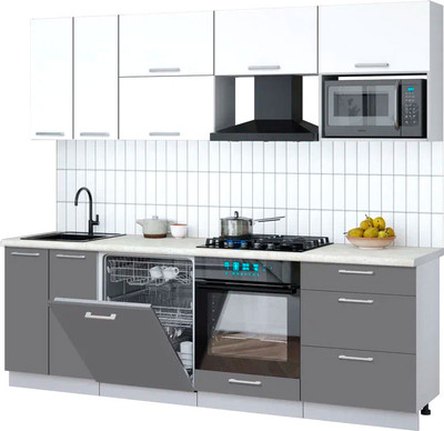 Кухонный гарнитур, Мила Gloss 2.4-ПМ2
Кухонный гарнитур, Мила Gloss 2.4-ПМ2